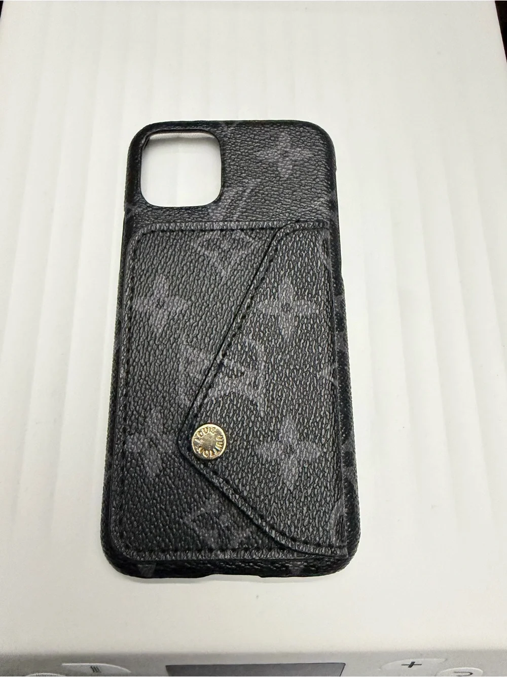 Luxury Black Phone Card Wallet Case - Black iPhone 11 Pro